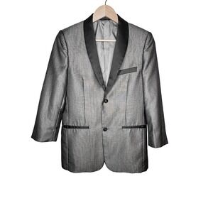 Boccaccio Uomo Boys‎ Gray Shawl Collar Tuxedo Blazer Jacket Size 18